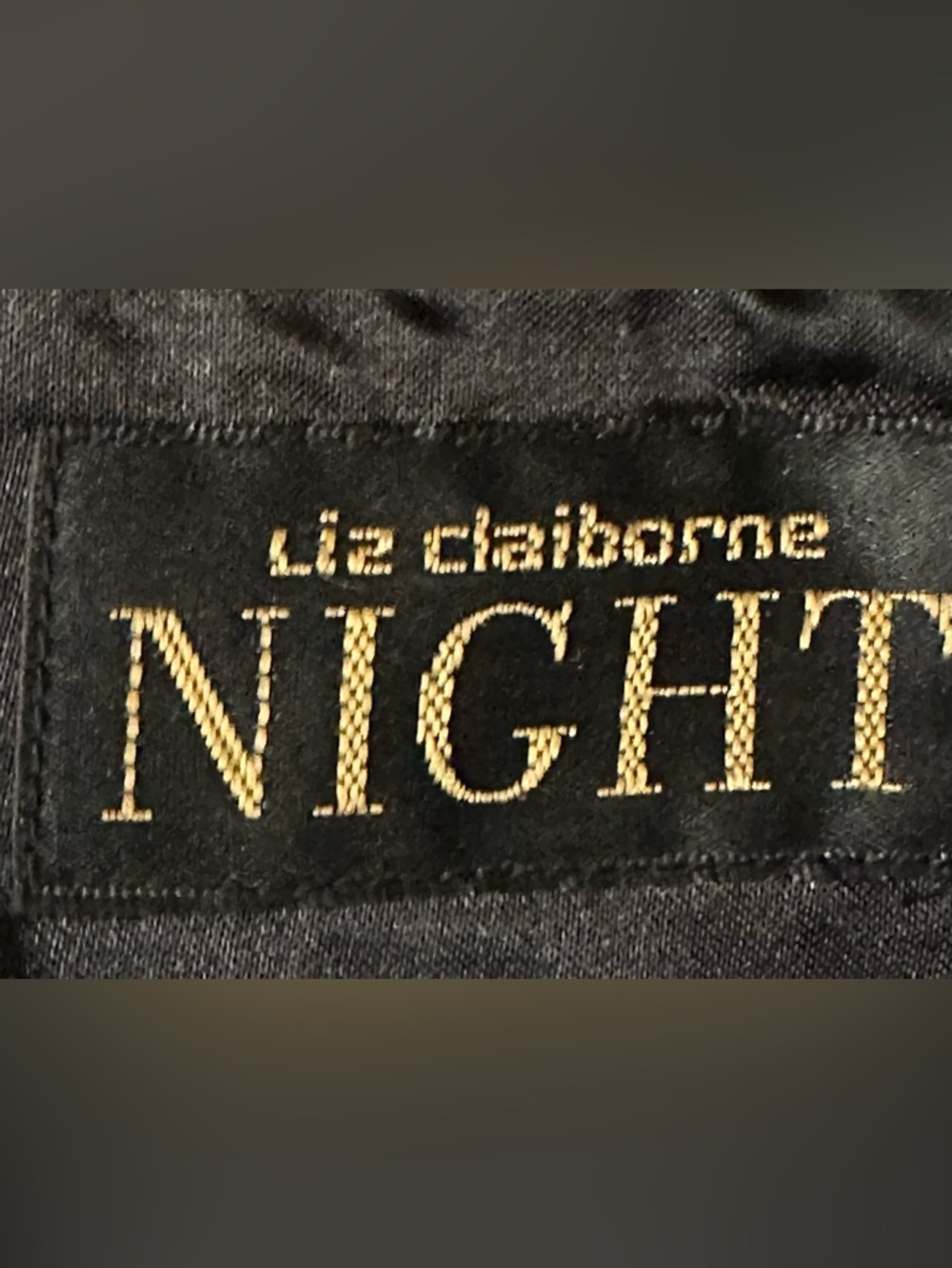 LIZ CLAIBORNE NIGHT Black Beaded Short-Sleeve Heart Shape Evening Gown Sz 12 - Picture 15 of 16